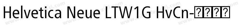 Helvetica Neue LTW1G HvCn字体转换